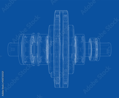 Wave Reducer. Vector illustration, 3d render