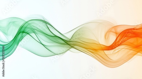 Colorful flowing abstract lines move gracefully across the frame