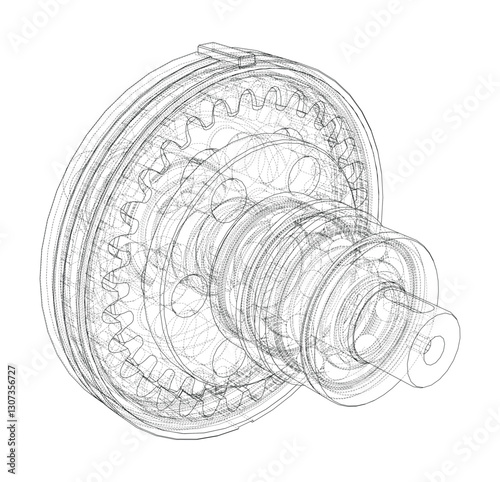 Wave Reducer. Vector illustration, 3d render