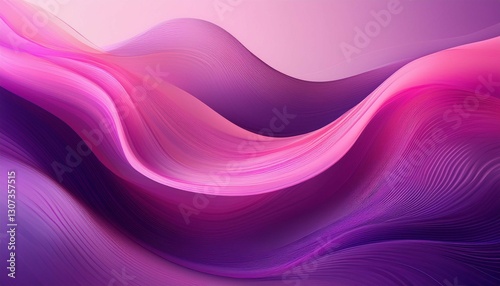 abstract purple and pink flowing waves with soft gradient background concept of fluid art digital art and modern design