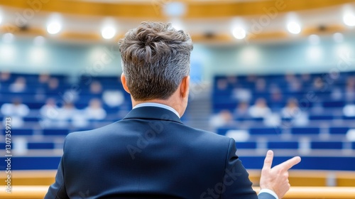 Focused Speaker Engaging A Thoughtful Audience