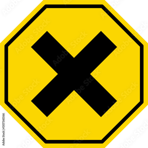 Caution Warning Dangerous alarm set, danger sign collection, attention vector icon, yellow, red and black fatal error message element, triangular, square, round, diamond and octagonal hazard signs