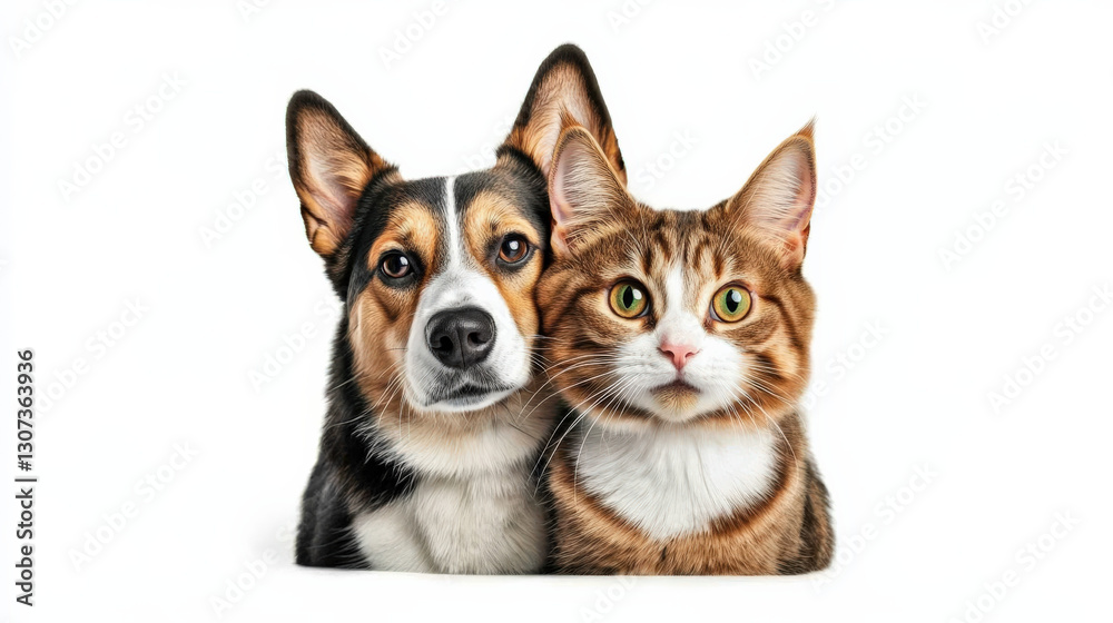 A dog and a cat together A dog and a cat together