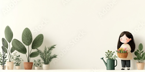 a girl and a collection of ...
