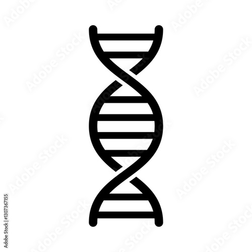 DNA icon isolated on transparent background. Vector illustration in biology, medical, science concept.