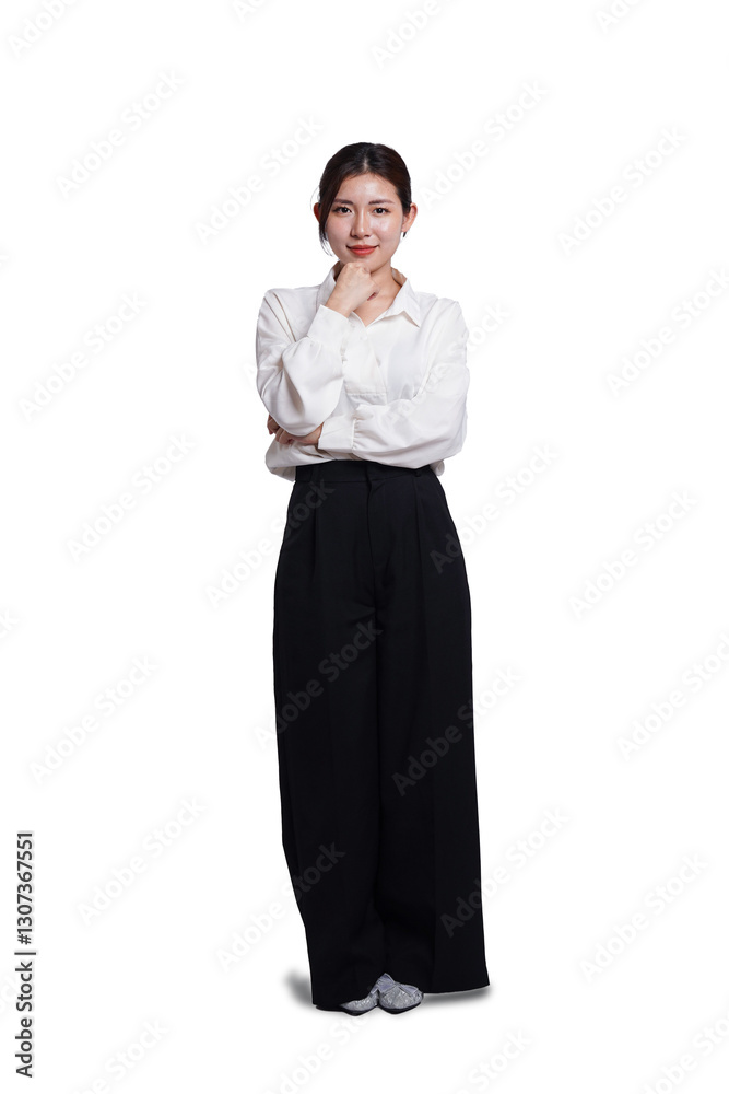 Asian businesswoman portrait, isolated on white background Asian businesswoman portrait, isolated on white background