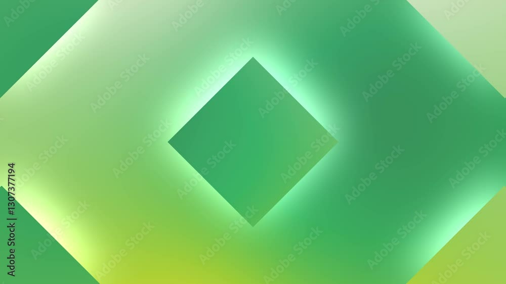 Experience a seamless 4K looping animation featuring glowing geometric shapes rotating from a diamond to a rectangle with vibrant yellow and green gradients Experience a seamless 4K looping animation featuring glowing geometric shapes rotating from a diamond to a rectangle with vibrant yellow and green gradients
