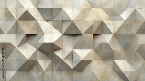Wallpaper Mural Geometric textured wall with repeating three dimensional shapes is showcased Torontodigital.ca