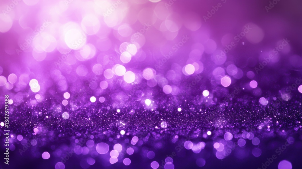 Purple glitter bokeh background with glowing lights Purple glitter bokeh background with glowing lights