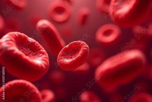 Microscopic View of Human Red Blood Cells