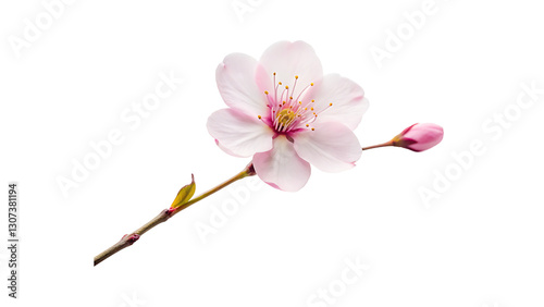 cherry blossom isolated on white