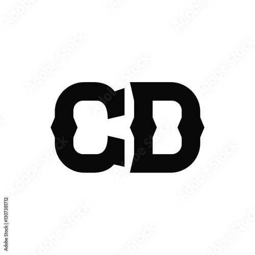 Free Download CD monogram logo design letter text name symbol monochrome logotype alphabet character simple logo - GFXLoad