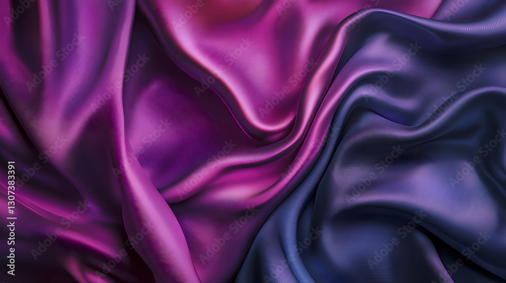 Purple silk fabric texture, draped, studio shot, background blur Purple silk fabric texture, draped, studio shot, background blur