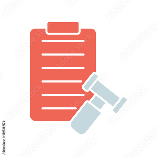 Icon a power of attorney, isolated against a clean background.