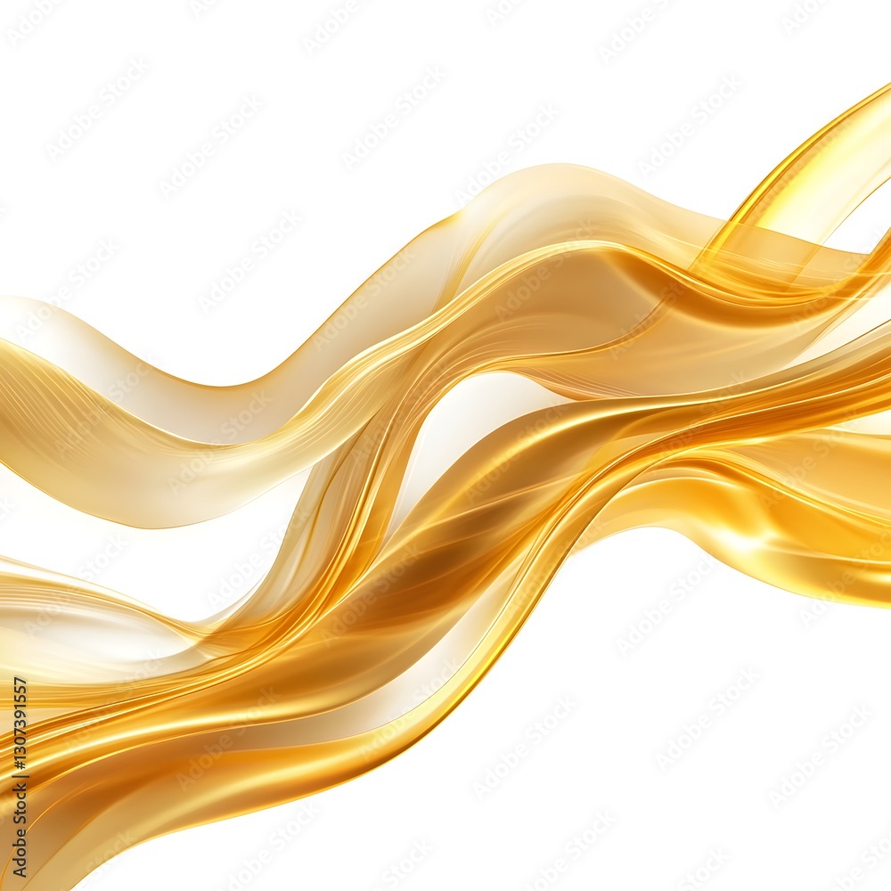 Abstract flowing waves in soft golden hues on a bright background Abstract flowing waves in soft golden hues on a bright background