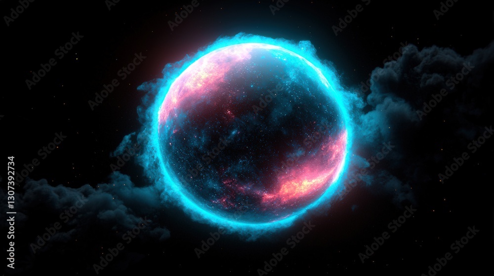 Obraz premium Cosmic Orb, Nebula, Space