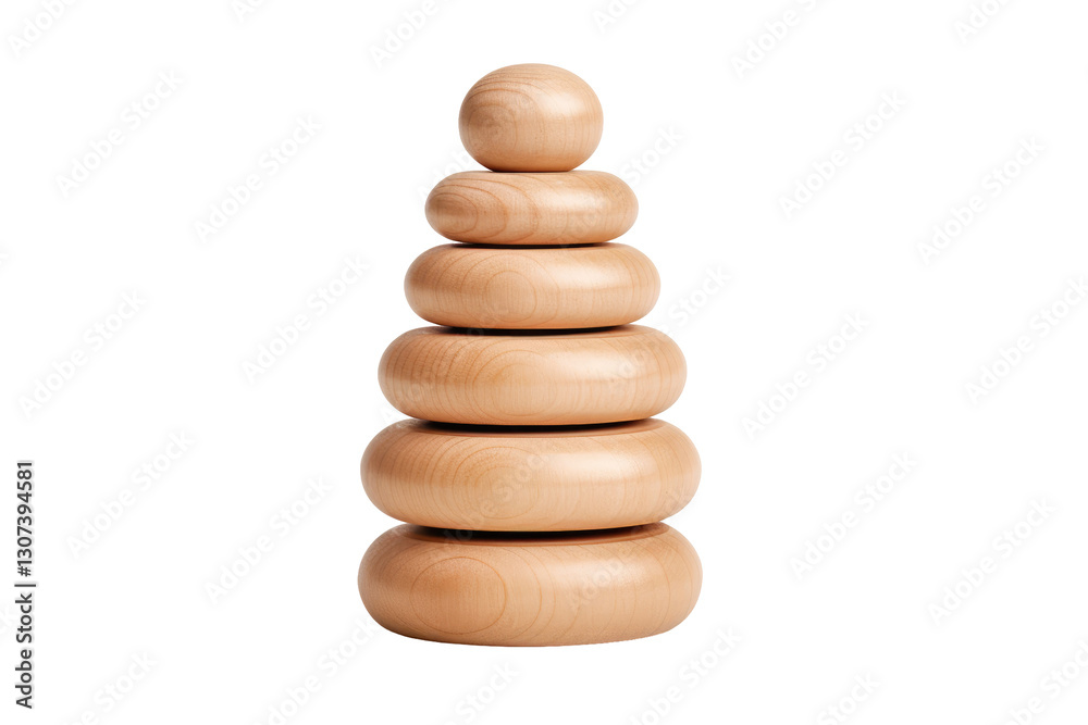 wooden stacking toy on transparent background wooden stacking toy on transparent background
