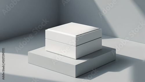 3d rendered illustration of a glass cube