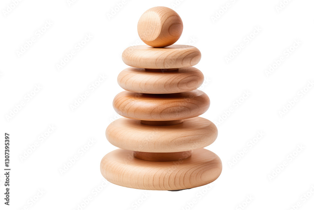 wooden stacking toy on transparent background wooden stacking toy on transparent background