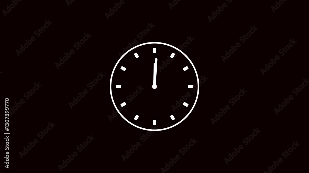 Clock icon, and moving arrow rotted on the black background. Clock with moving arrows. Loop time lapse. Alpha channel with green background for keying. Clock time lapse animation. Clock icon, and moving arrow rotted on the black background. Clock with moving arrows. Loop time lapse. Alpha channel with green background for keying. Clock time lapse animation.