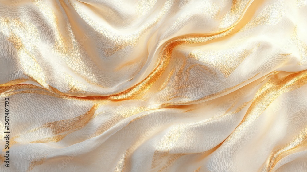 Fototapeta premium Soft Luxury Beige Gold Texture Crumpled Effect