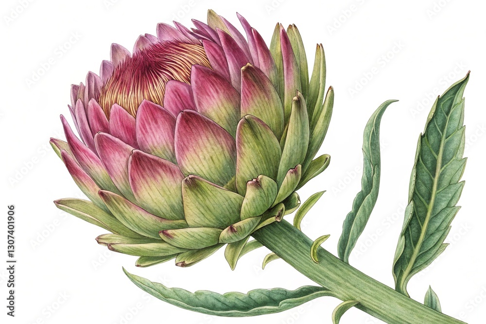 exotic protea blossom with soft pink and green petals, revealing its intricate floral anatomy and natural beauty exotic protea blossom with soft pink and green petals, revealing its intricate floral anatomy and natural beauty