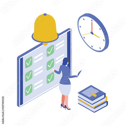 Business set. Characters managing, prioritizing and delegating important work tasks, filling to do list. Business and organization concept