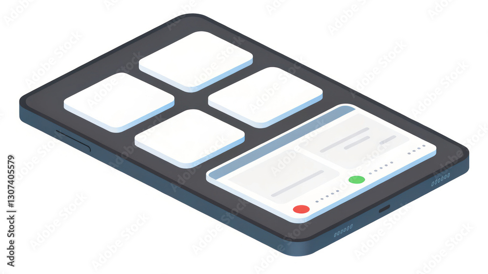 3D rendered digital wallet interface smartphone with multiple sections. design is modern and user friendly, showcasing various 3D rendered digital wallet interface smartphone with multiple sections. design is modern and user friendly, showcasing various