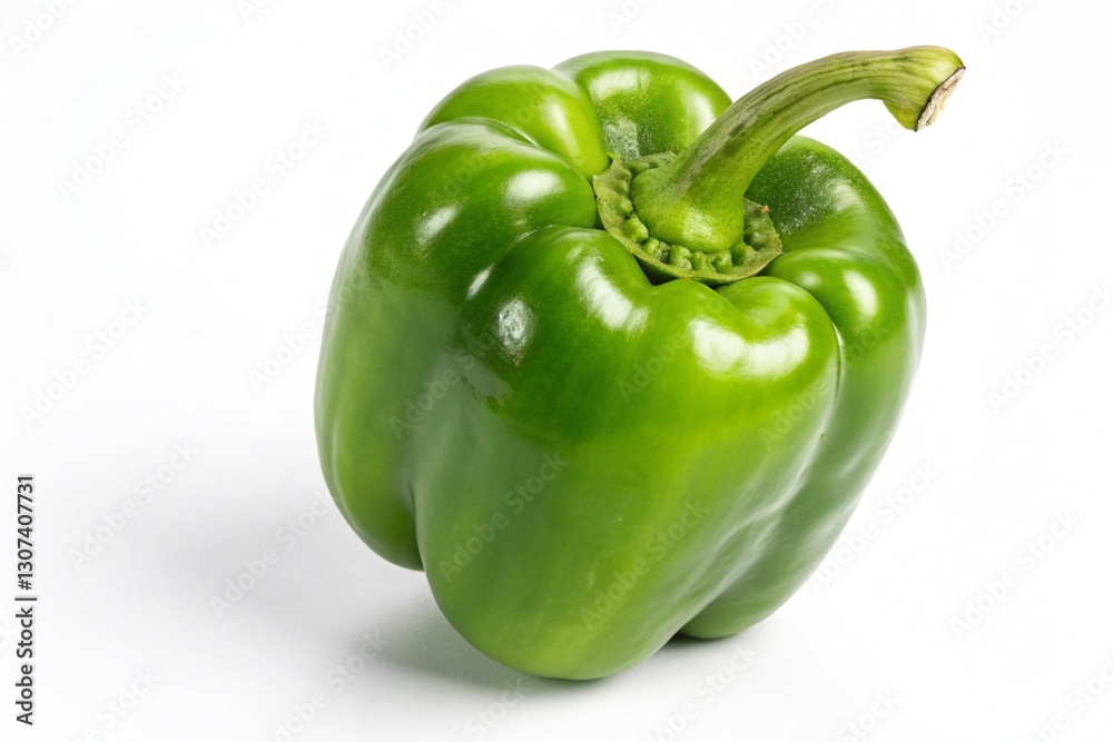 green bell pepper illustration, capturing its glossy appearance and crisp texture for food related designs green bell pepper illustration, capturing its glossy appearance and crisp texture for food related designs