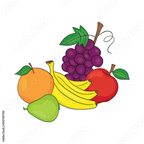 vector illustration of fruits