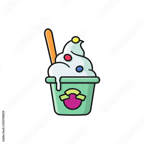 ice cream in a glass