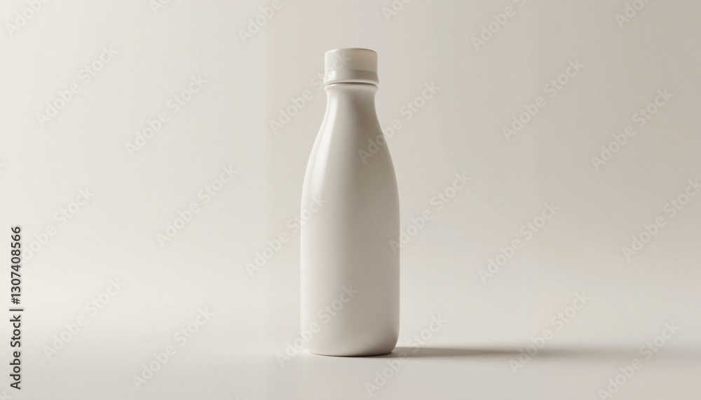 Blank bottle mockup with smooth texture, ideal for branding Blank bottle mockup with smooth texture, ideal for branding