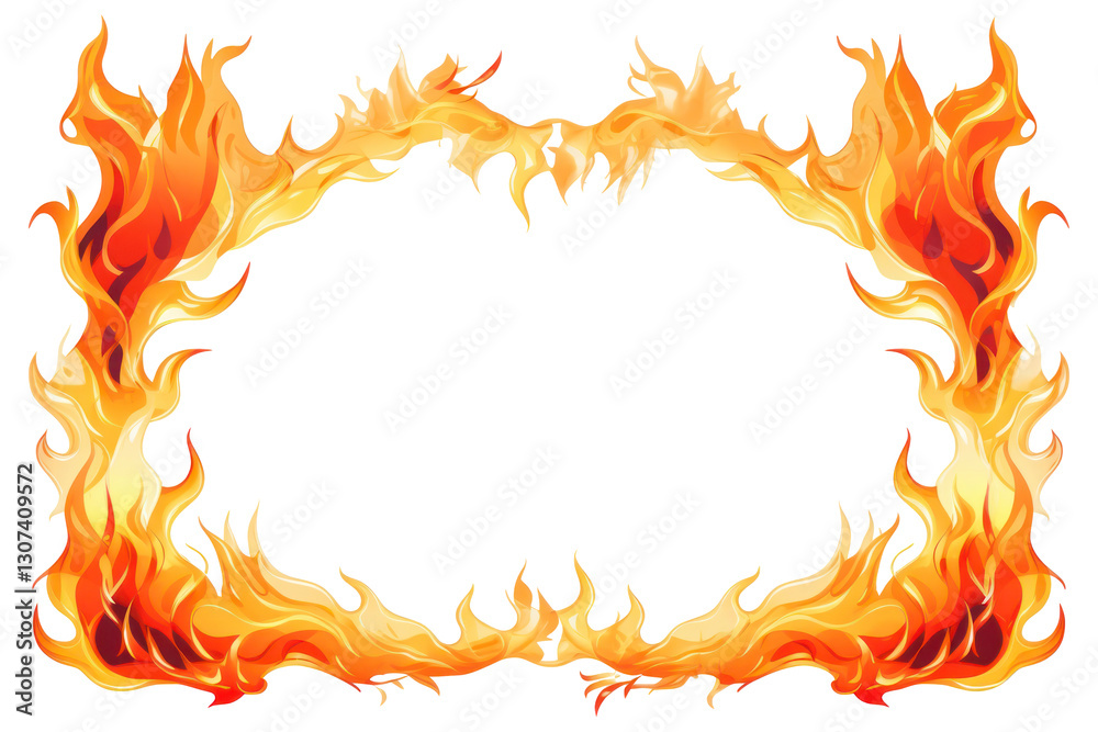 PNG fiery frame graphic design. PNG fiery frame graphic design.