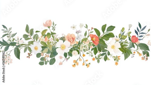 Wallpaper Mural Spring-inspired flat lay arrangement of fresh flowers nature visual art bright setting aesthetic viewpoint Torontodigital.ca