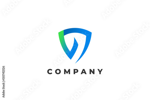 letter g shield modern abstract logo