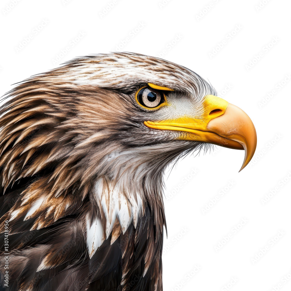 Fototapeta premium Majestic eagle portrait against a transparent background