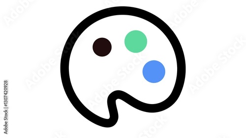 color palette. Color Palette Animation. transparent background 4K. Colour Swatches in RGB, HEX Colors, Bright Colour in HEX Codes Catalog, Paint Palette, Colorful Tones