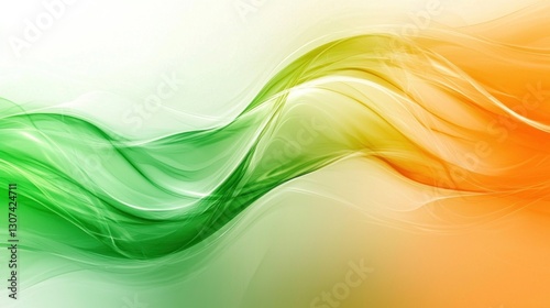 Abstract flowing waves of color with gradients and soft light