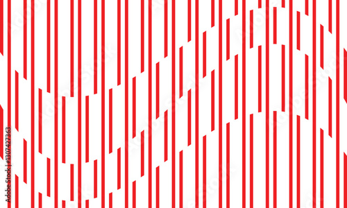 abstract trendy red irregular flowing wave stripe line pattern art perfect for background.