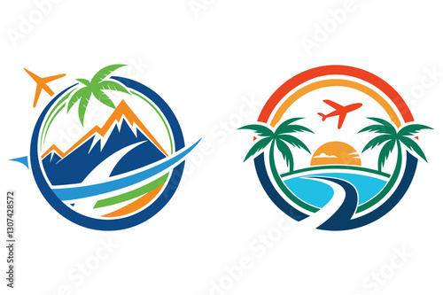Editable Vector Logo for Travel Agencies and Tourism Businesses