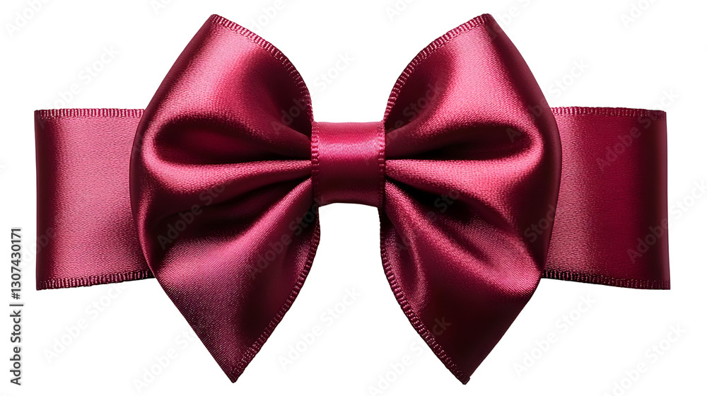 Silk Ribbon Bow Isolated on a White Background Silk Ribbon Bow Isolated on a White Background