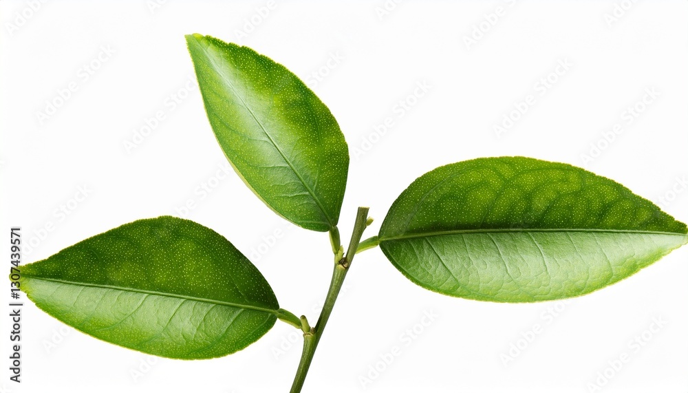 Fototapeta premium lemon branch isolated on white background with clipping path