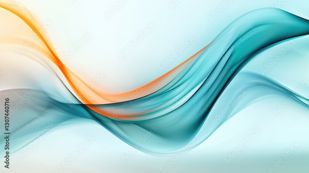 Fototapeta premium Abstract flowing waves in soft pastel colors
