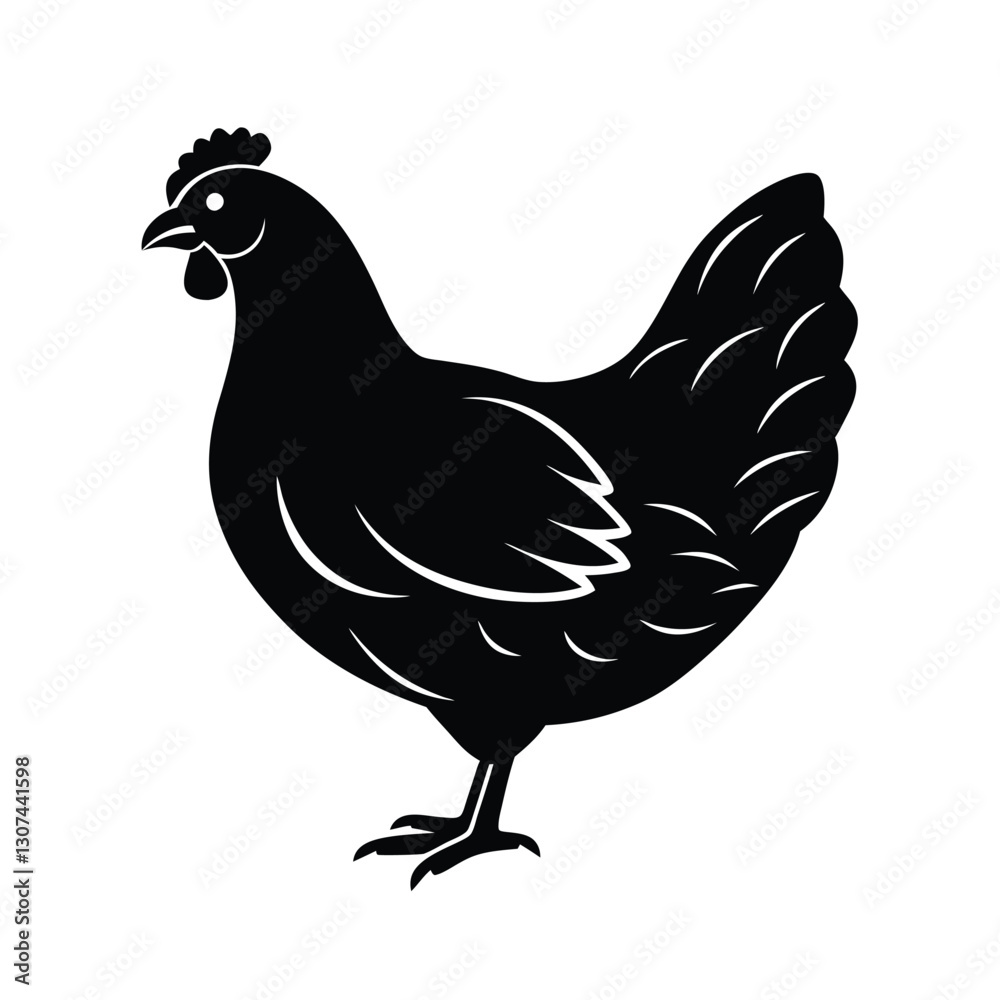 Fototapeta premium rooster silhouette vector