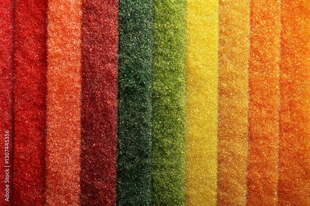 Colorful rainbow gradient background with a grainy texture, featuring red, orange, green, and yellow colors.