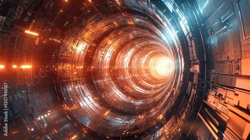 Large Hadron Collider Rendering & Surroundings