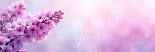 Pastel watercolor texture with delicate lilac blooms, spring, pastel