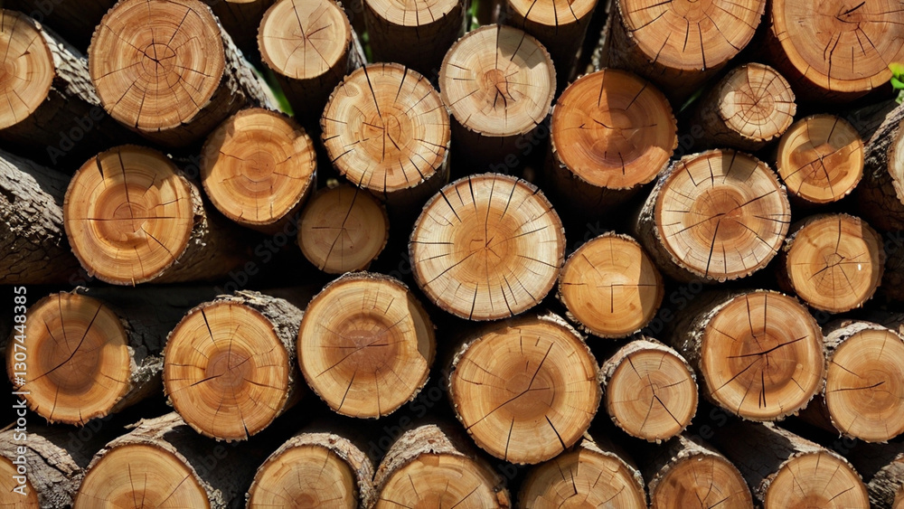 Refined Timber: Macro View of a Smooth Log Wall with Rich Wooden Textures. Generative AI Refined Timber: Macro View of a Smooth Log Wall with Rich Wooden Textures. Generative AI