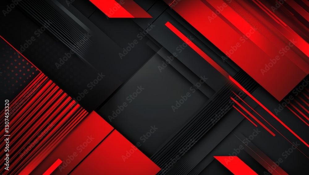 Dynamic red and black abstract geometric background Dynamic red and black abstract geometric background