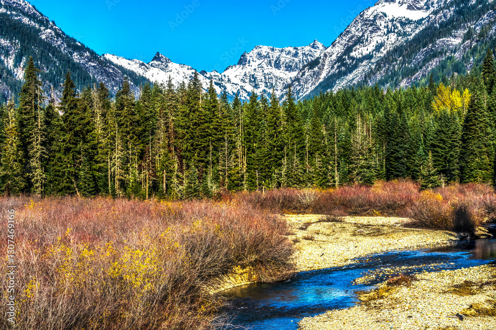Gold Creek Snowy Mt Chikamin Peak Snoqualme Pass Washington